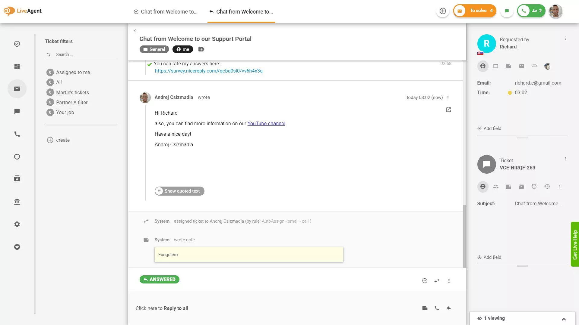 E-mail er et væsentligt værktøj til salg og support