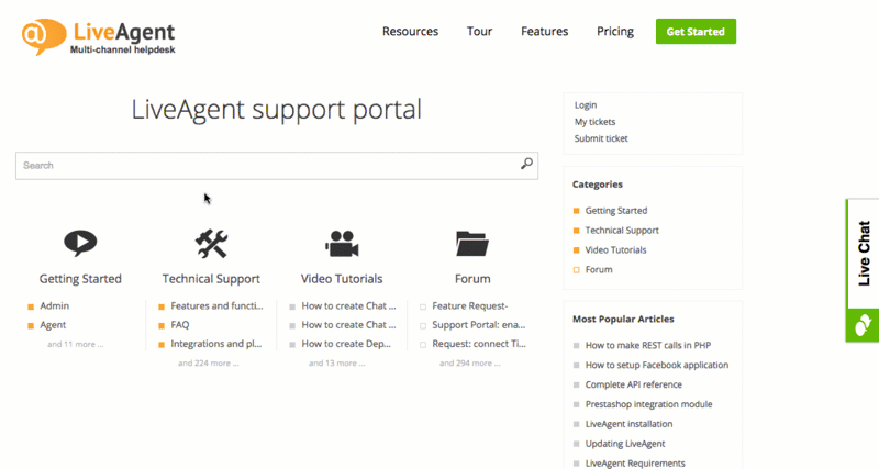 Selvbetjeningsportal til kundesupport