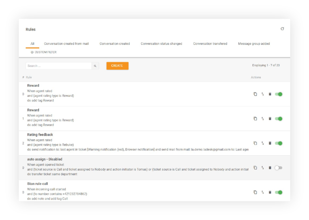 LiveAgent automatiseringsregler