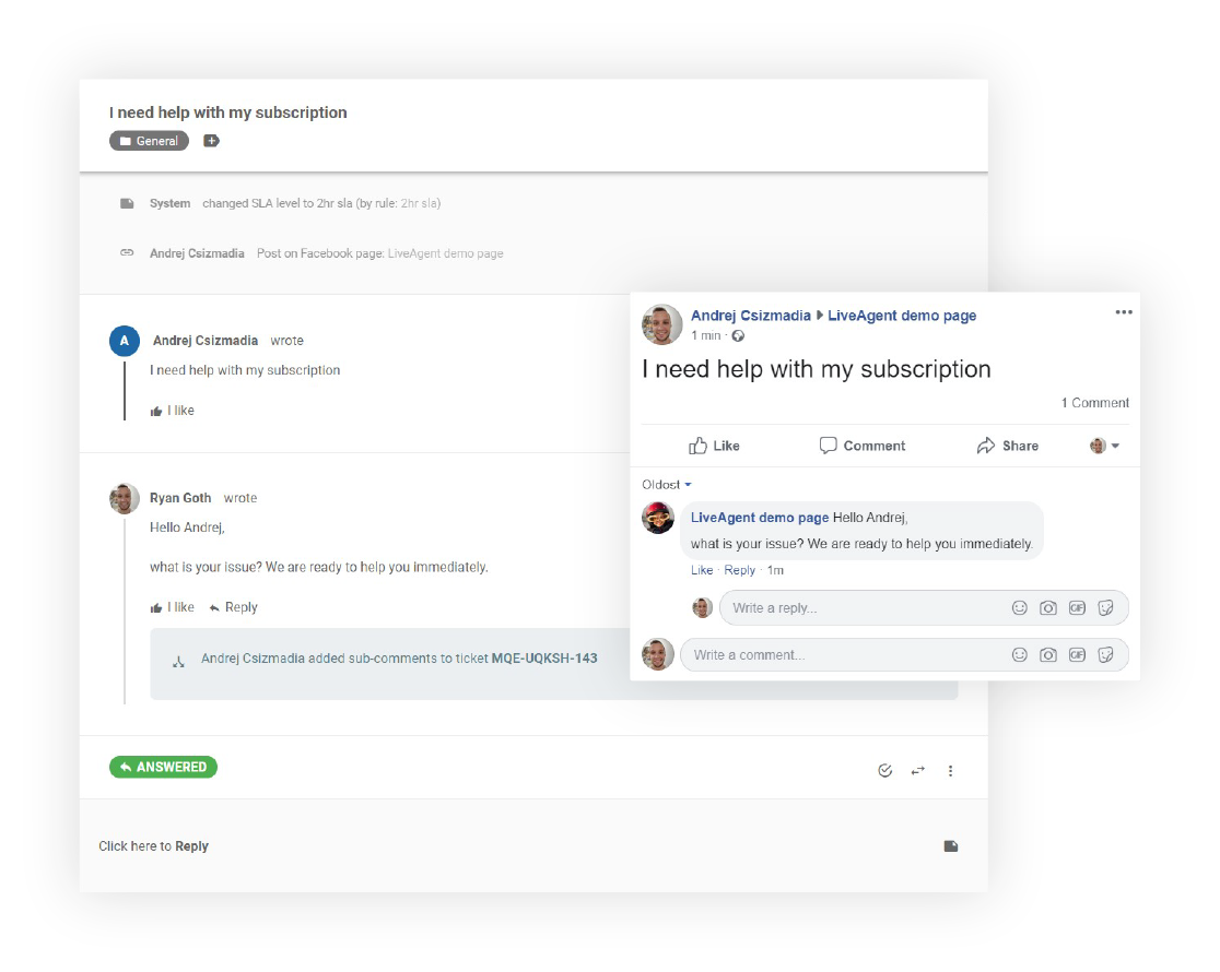 Kundeservice på Facebook
