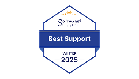 Bedste support, SoftwareSuggest badge