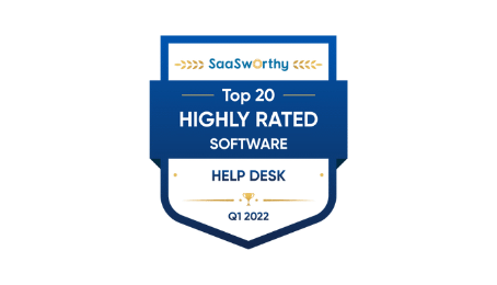 Højt vurderet Helpdesk Software Q1 2022