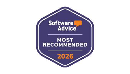 Software Advice badge, Most Recommended Customer Support