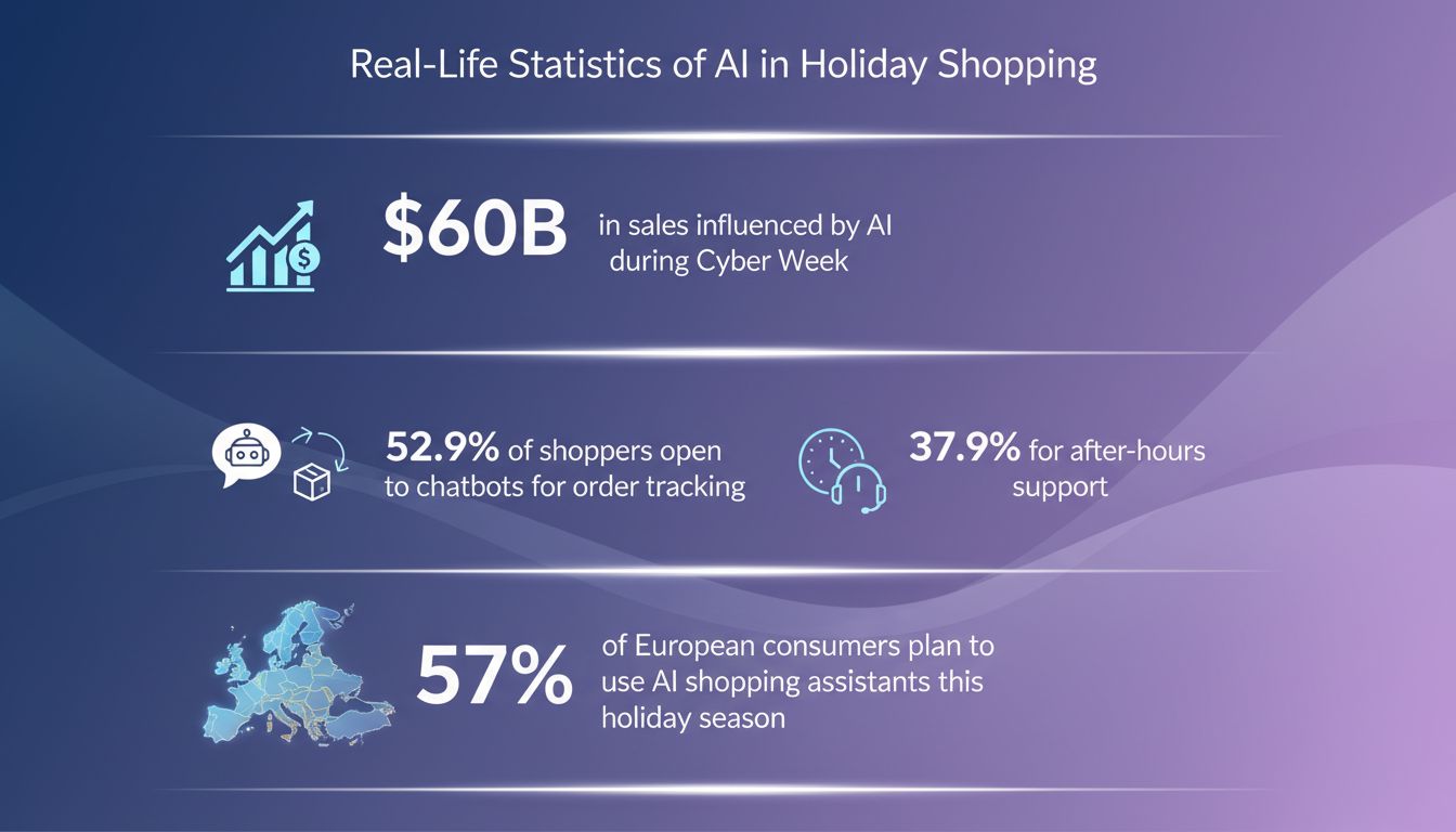 AI shopping-statistik infografik