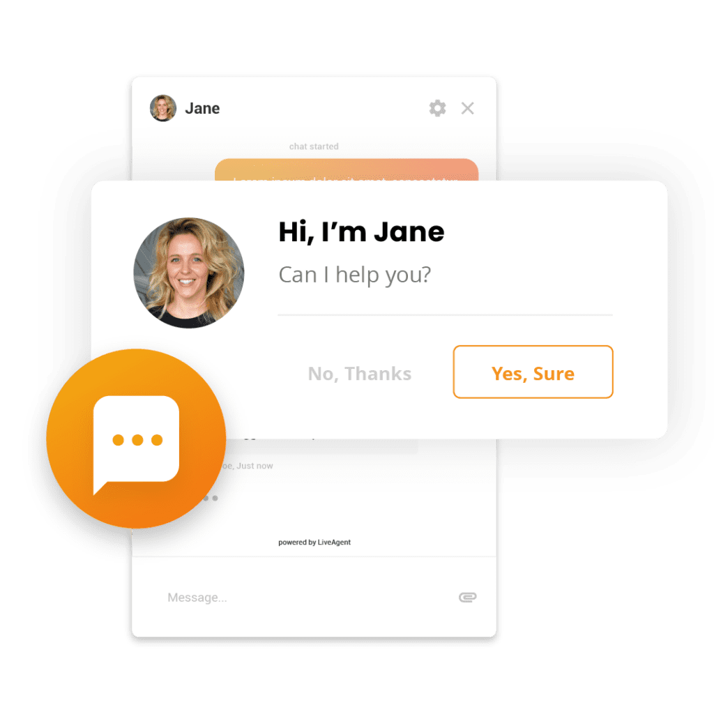Eksempel på proaktive chat-invitationer