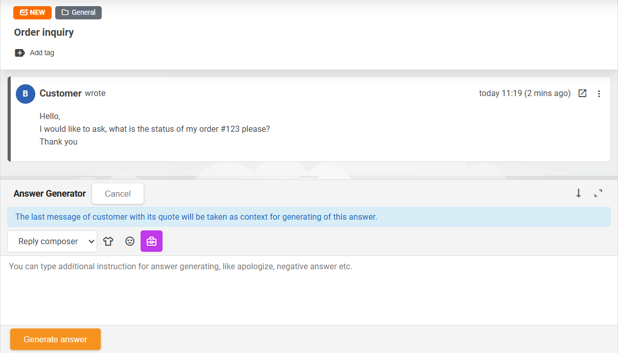 AI Draft Composer oversigt