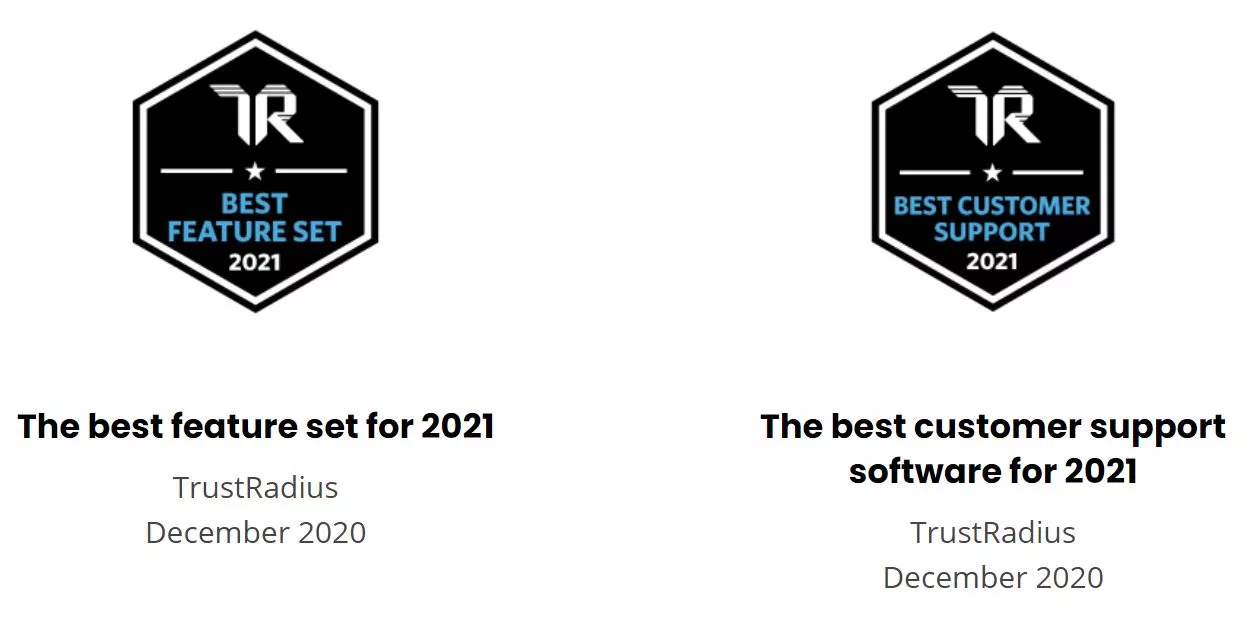 TrustRadius LiveAgent awards