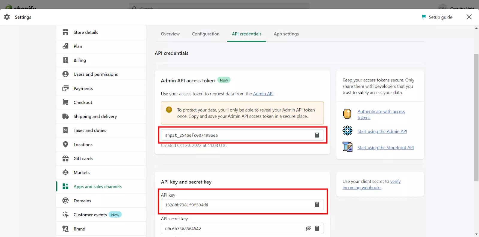 Adgang til token og API-nøgle for at konfigurere plugin'et i LiveAgent