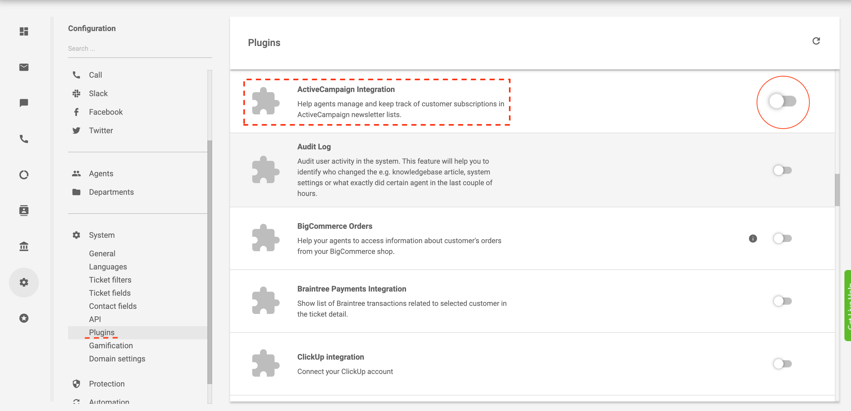 eksempel på email-automatiseringsintegration i LiveAgent