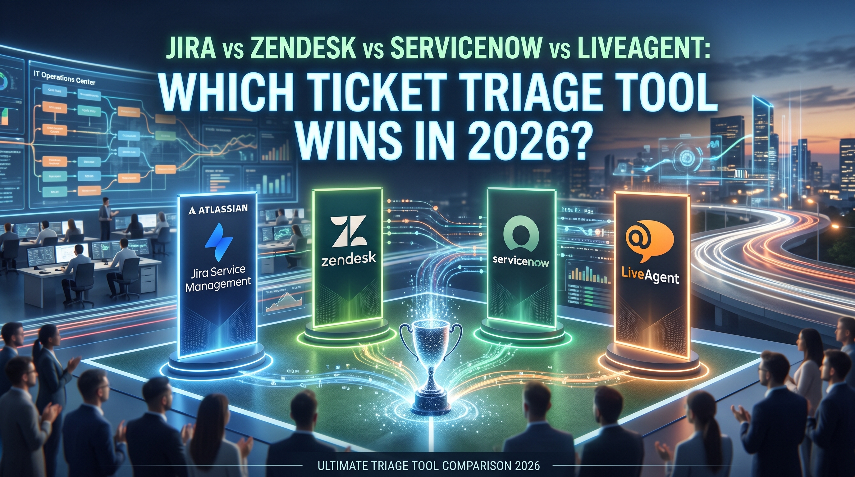 Jira vs Zendesk vs ServiceNow vs LiveAgent: Hvilket værktøj til billettriage vinder i 2026?