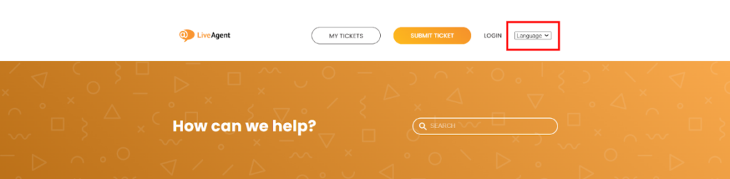 LiveAgent - Knowledge base sprogindstillinger