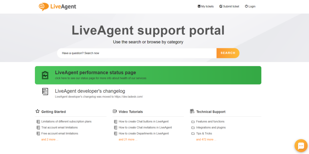 LiveAgent - supportportalside