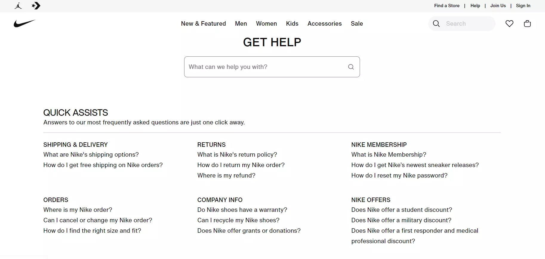 Nikes knowledge base