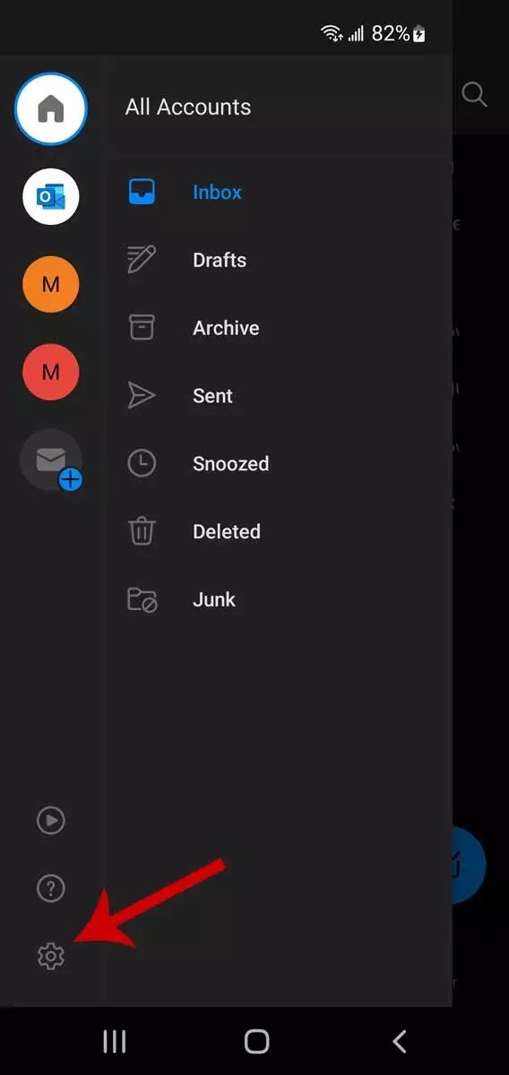 Outlook email-threading på mobile enheder, trin 2