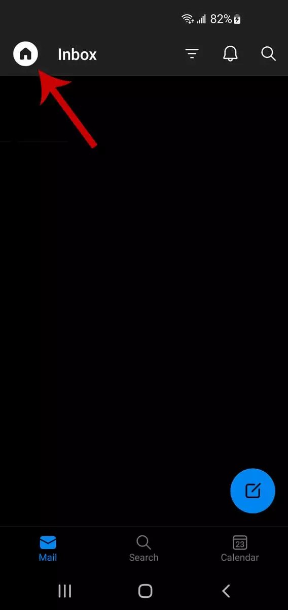 Outlook email-threading på mobile enheder, trin 1