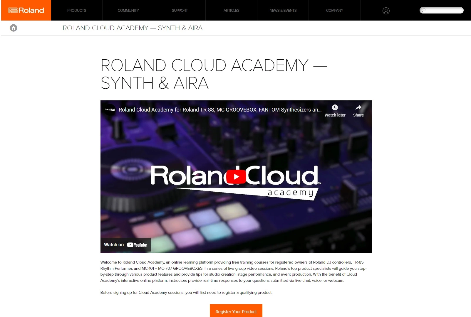 Roland online-akademi