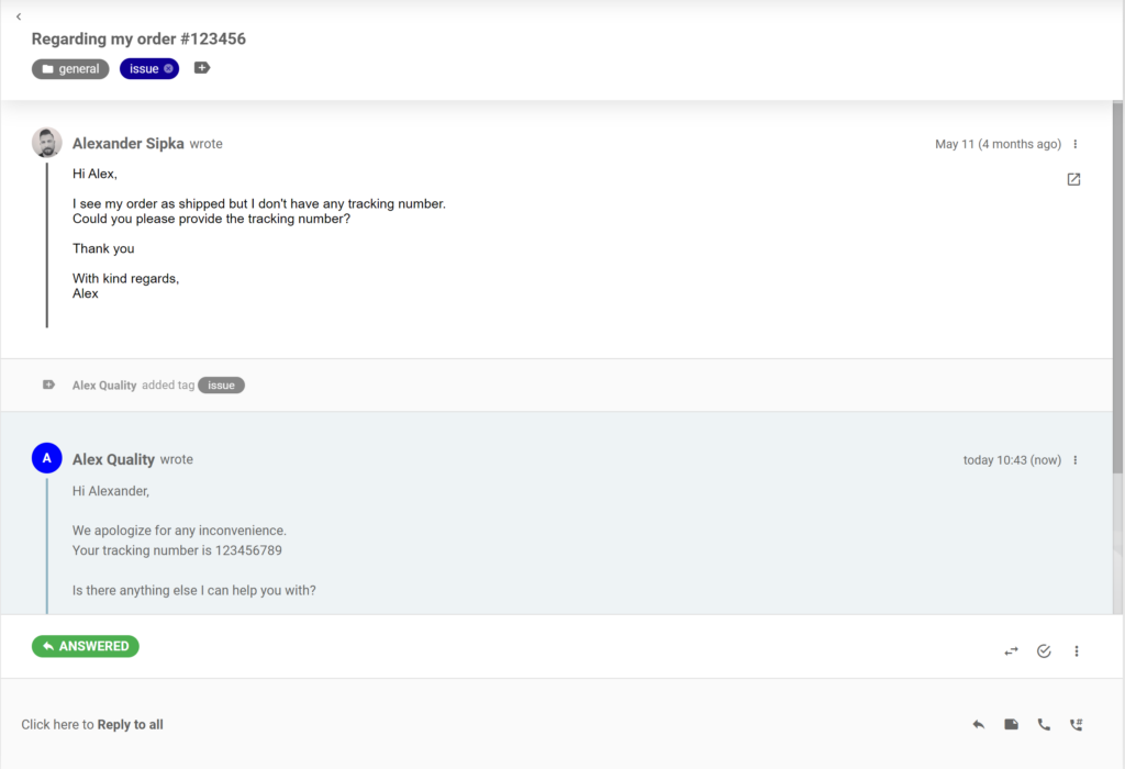 Forbedring af samtale i LiveAgent-billetter