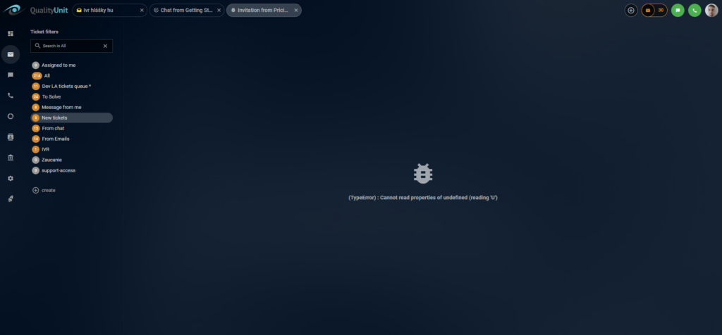 Problemer med visning af opsamlede chats