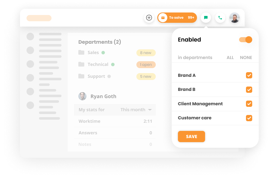Eksempel på chat-distribution