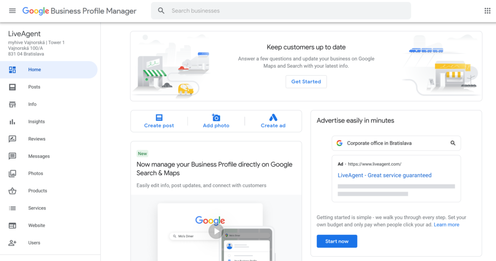 Google my business-profil