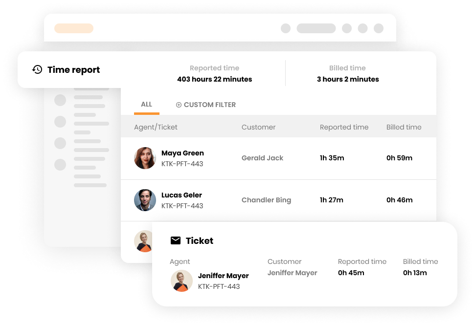 Tidsrapport i Help desk-software - LiveAgent