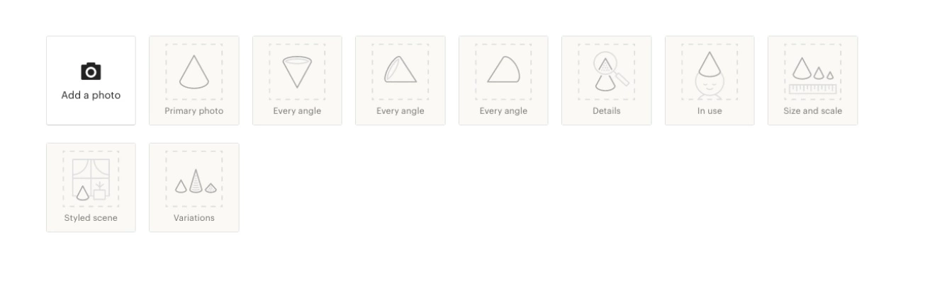 Tilføj et foto af produkt til din Etsy-butik