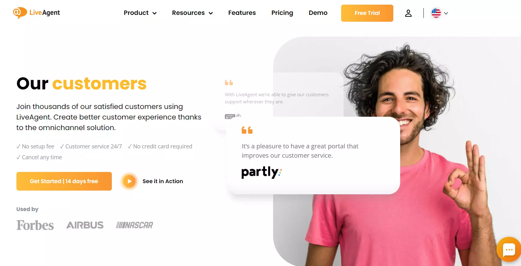 LiveAgent vores kunders side