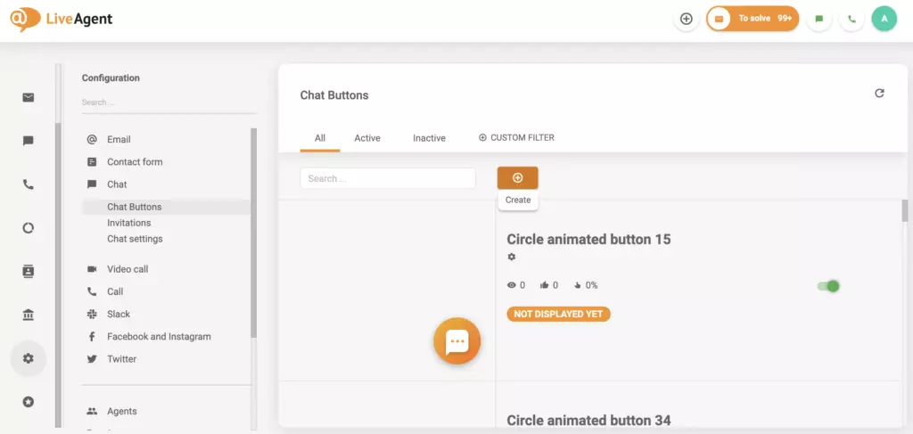 LiveAgent’s chat-sektion indstilling