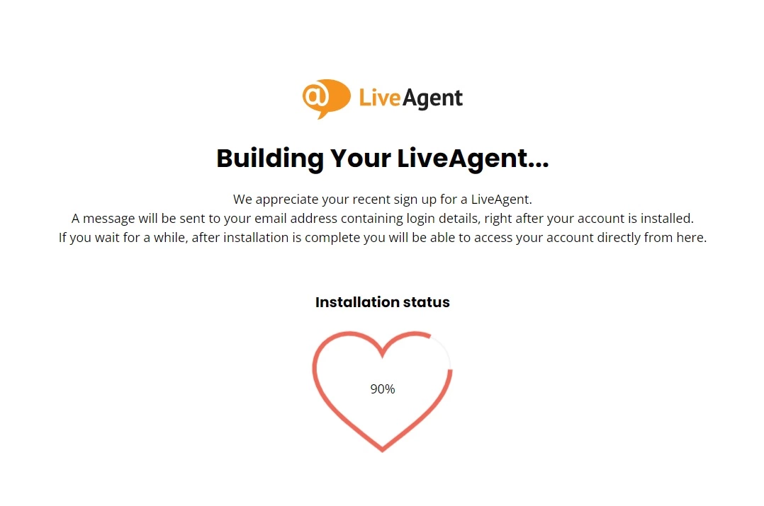 LiveAgent installationsstatus