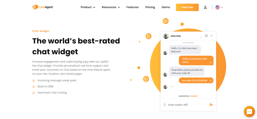 LiveAgent bedst vurderet chat