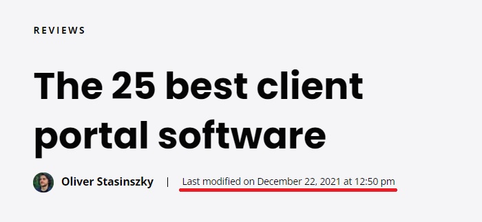 Implementer seneste opdateret dato