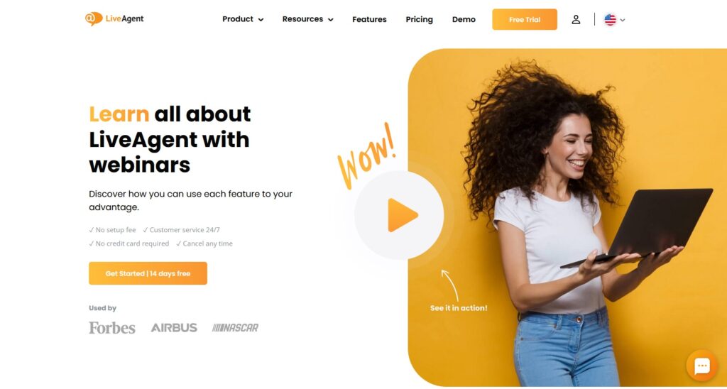 LiveAgent's webinarer