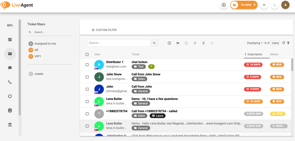 arbejd eksternt eller på stedet med LiveAgent