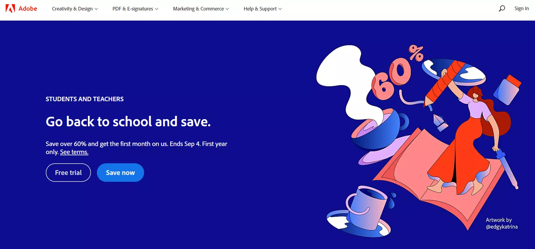 Adobe forside, der viser deres indholdsstyringssystem.