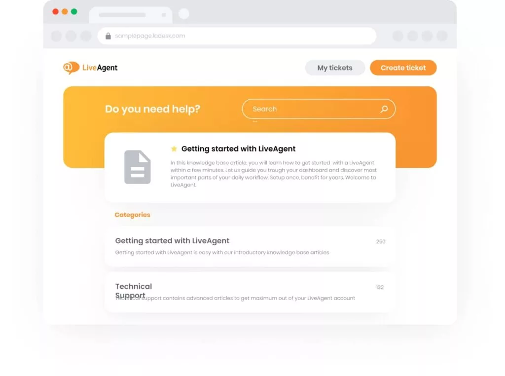 LiveAgent - knowledge base-software