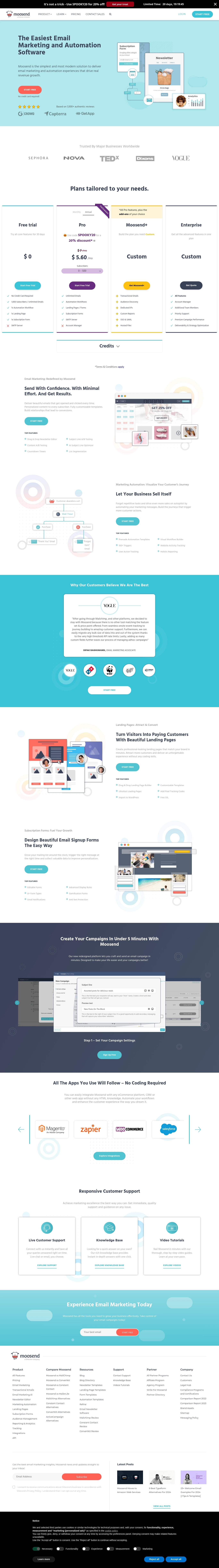 Moosend Help Desk Kontakter