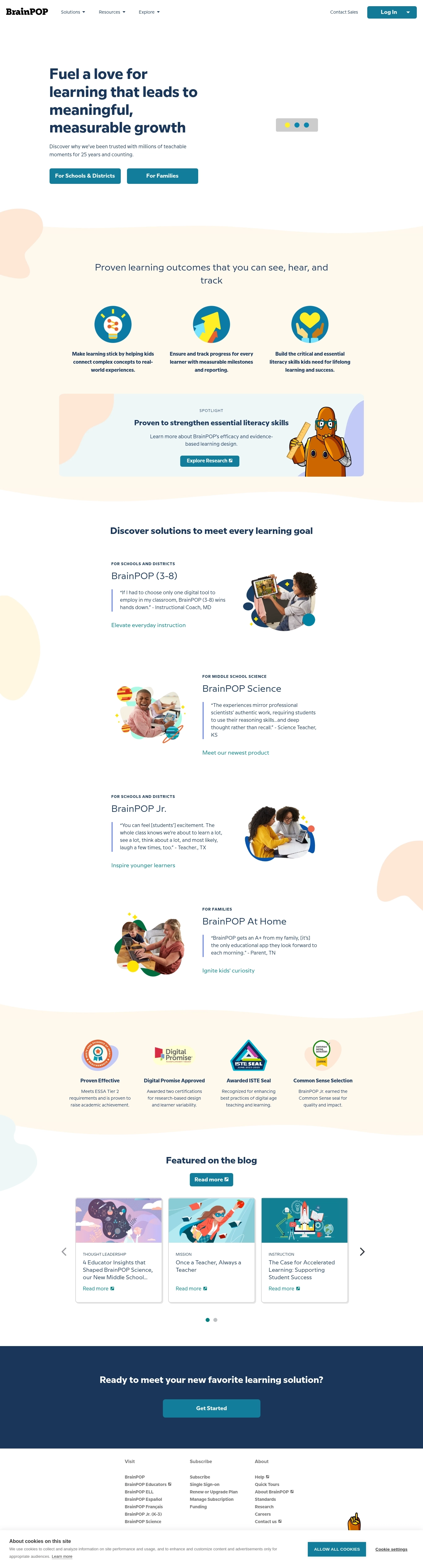 BrainPOP Hjælpeskranke Kontakter