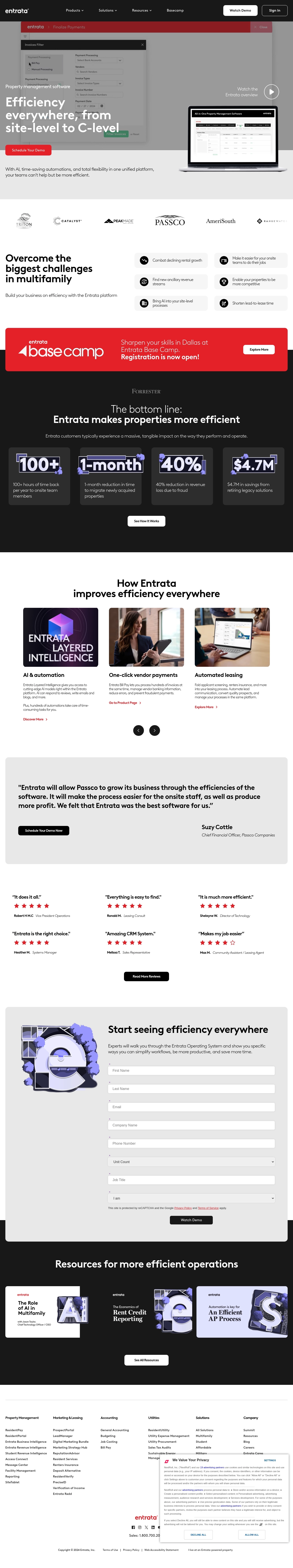 Entrata Help Desk Kontakter