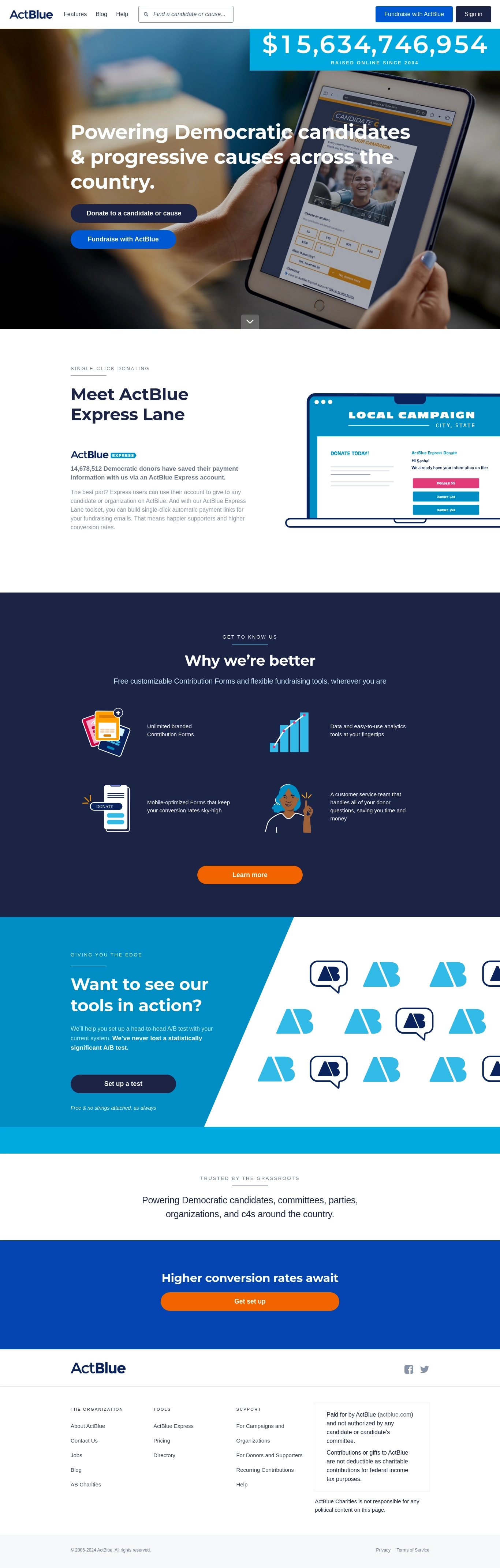 ActBlue Help Desk Kontakter