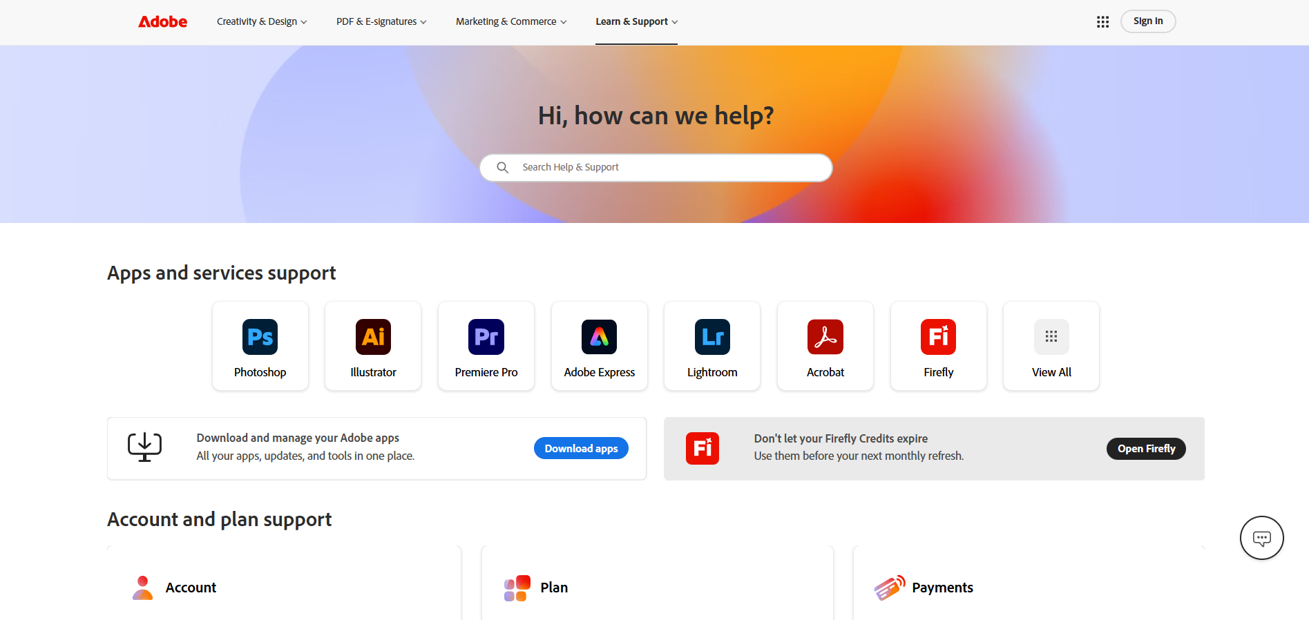 Adobe Help Desk Kontakter