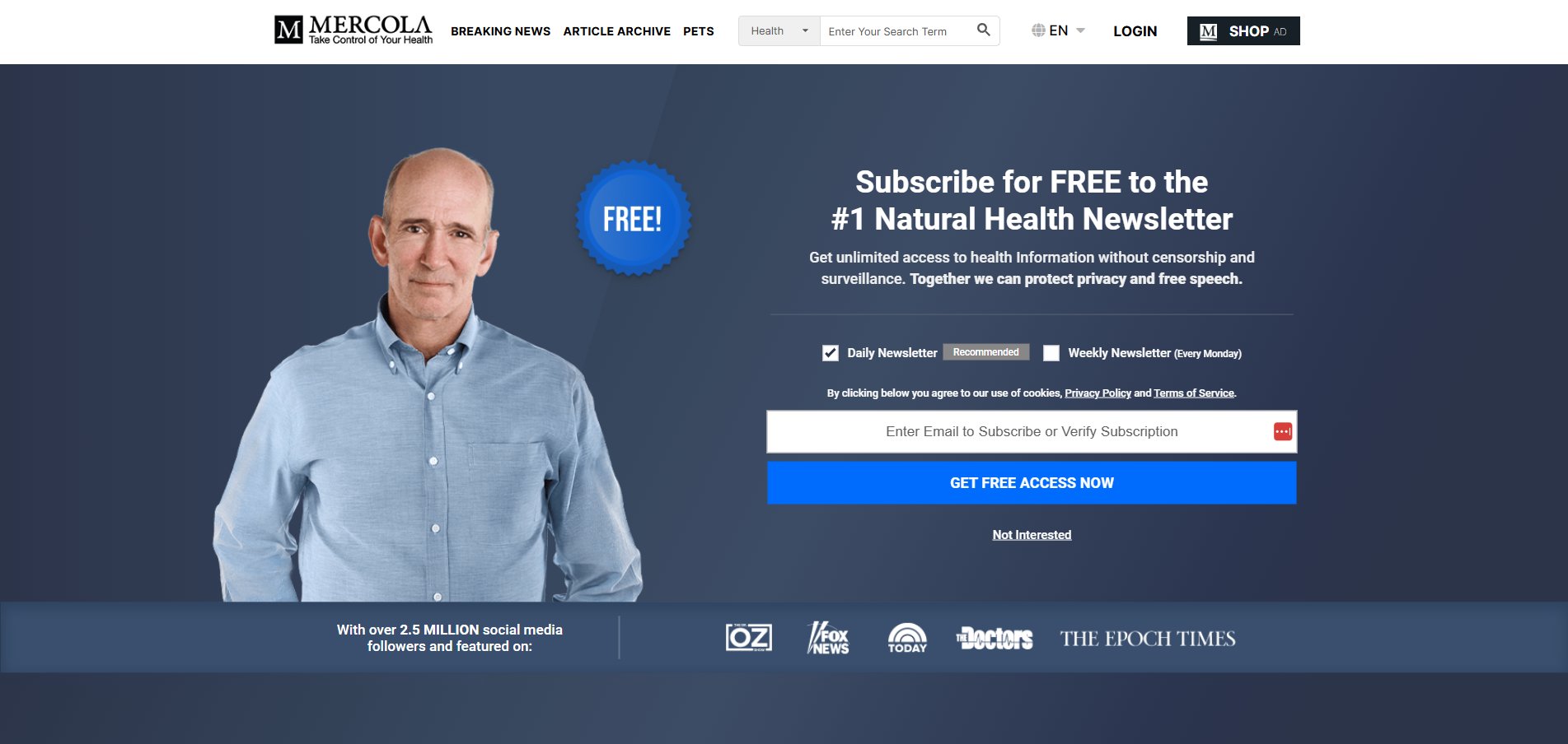 Mercola Help Desk Kontakter