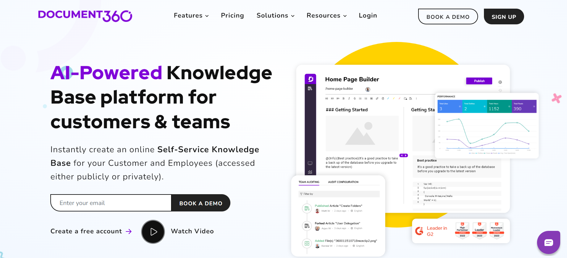 Document360 hjemmeside