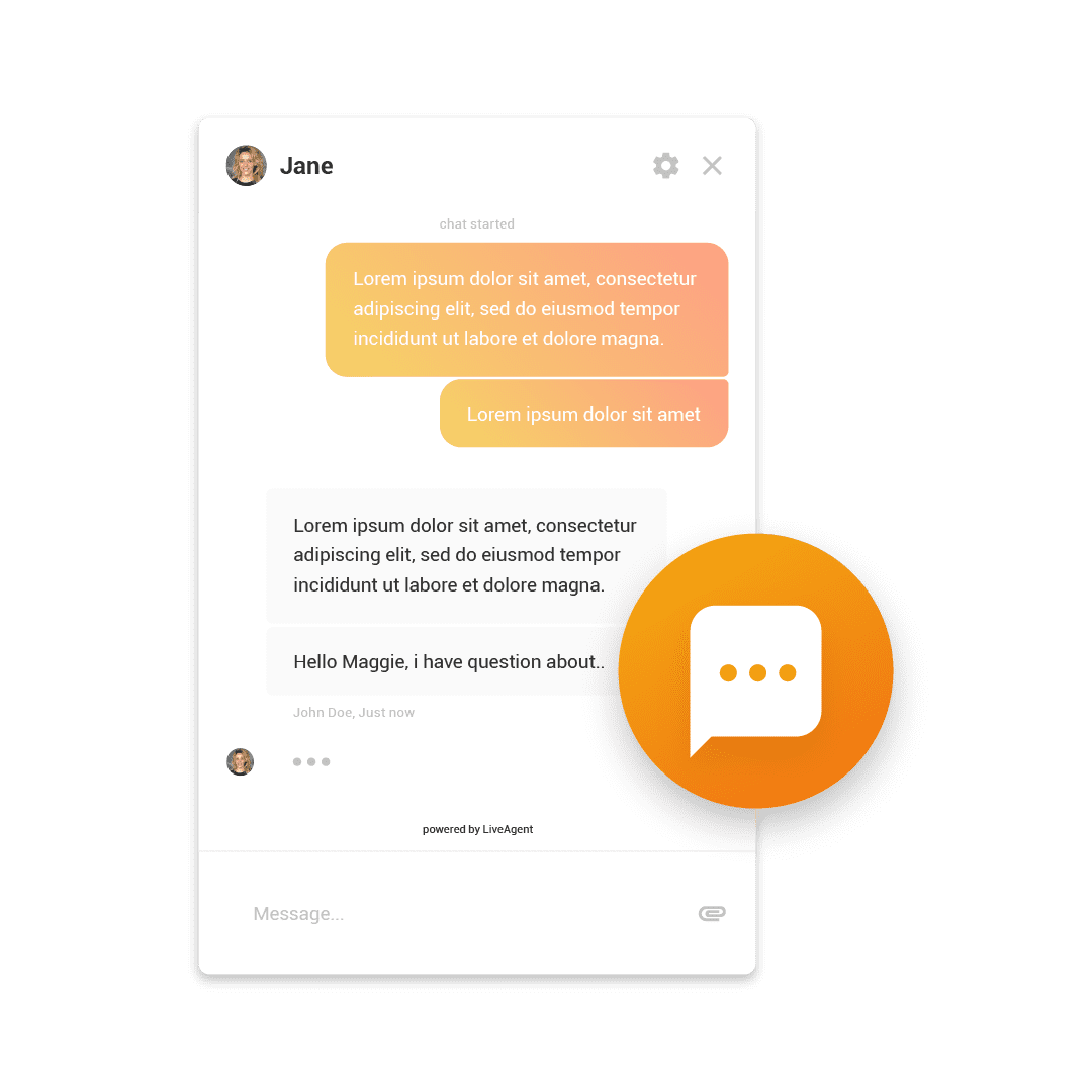 Chat invitation example in LiveAgent