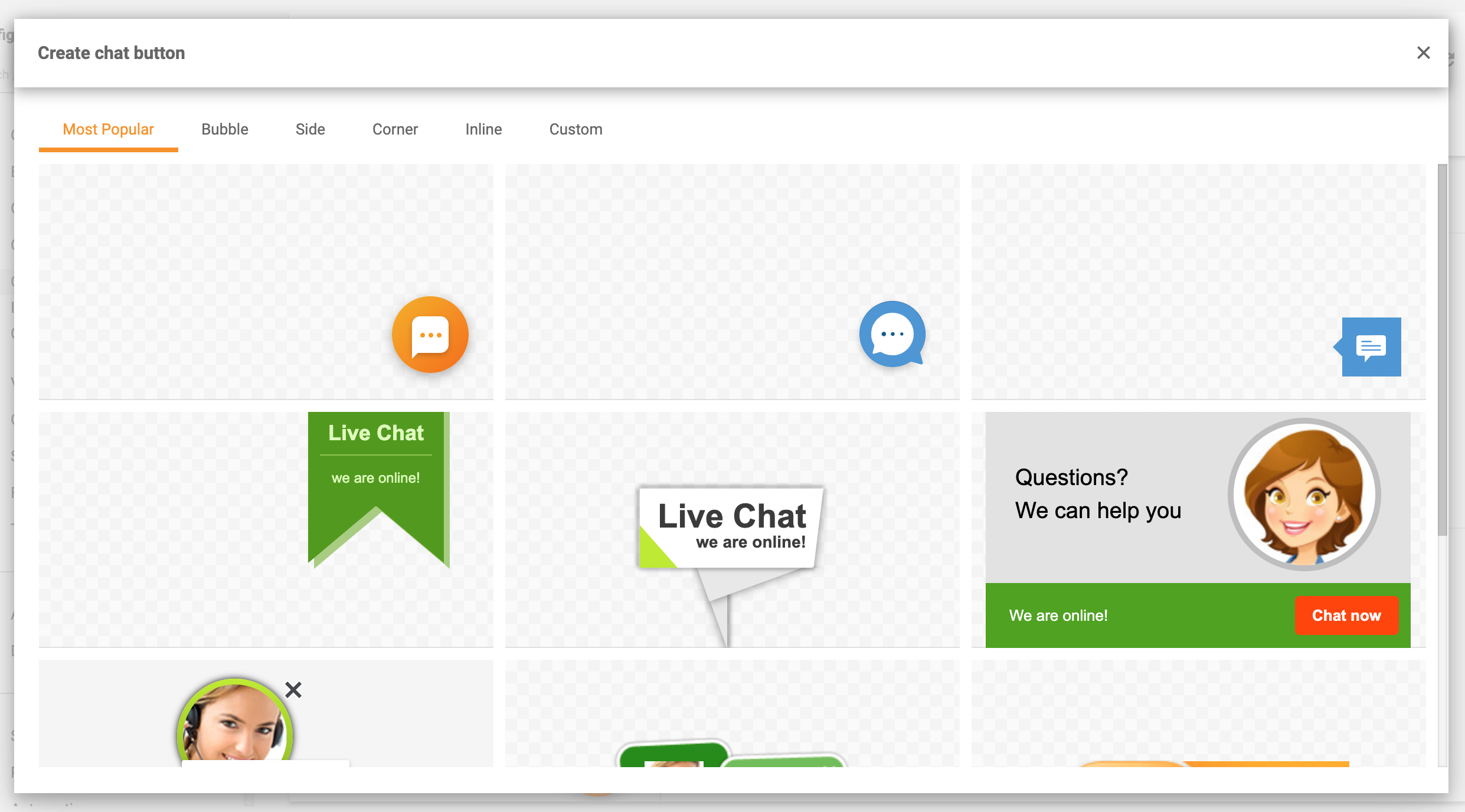 Chat widget til website