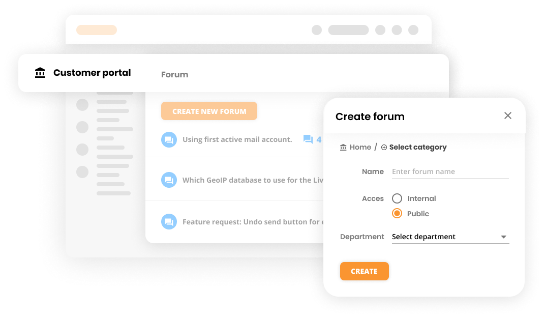 Kundeforum i Supportportal - LiveAgent