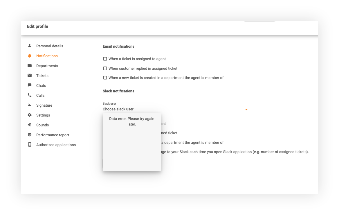 Slack notifikationer i LiveAgent
