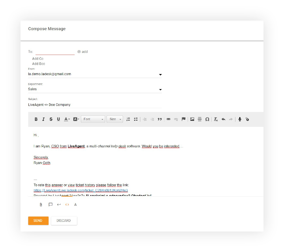 WYSIWYG editor - Nyt ticket