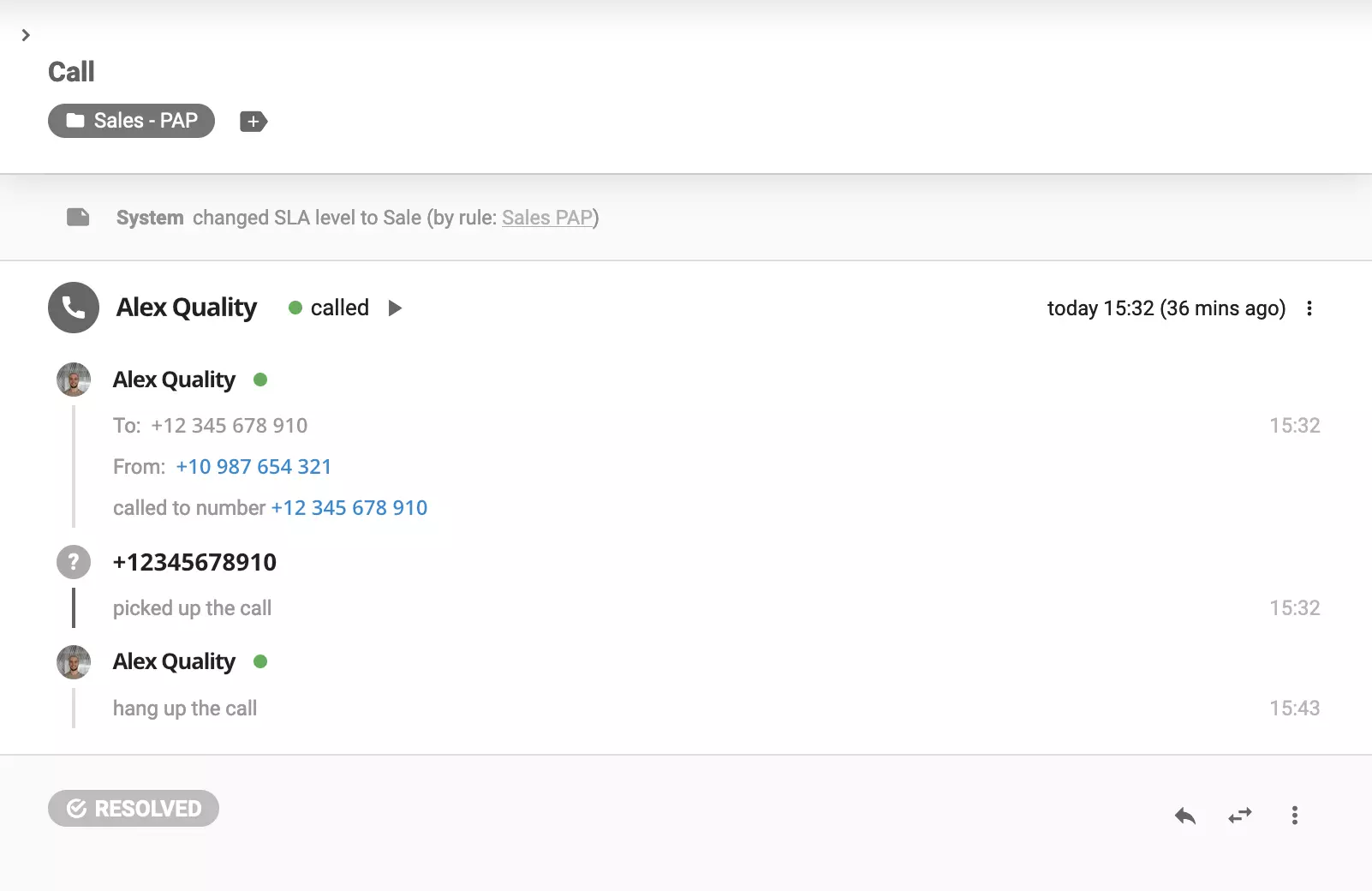 Call detail records i LiveAgent