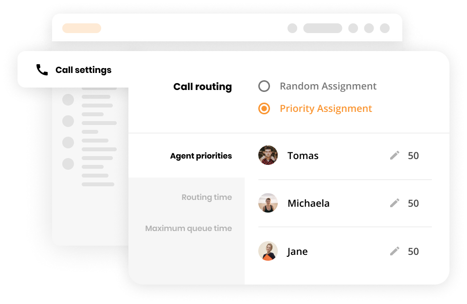 Opkaldingsruting-funktioner