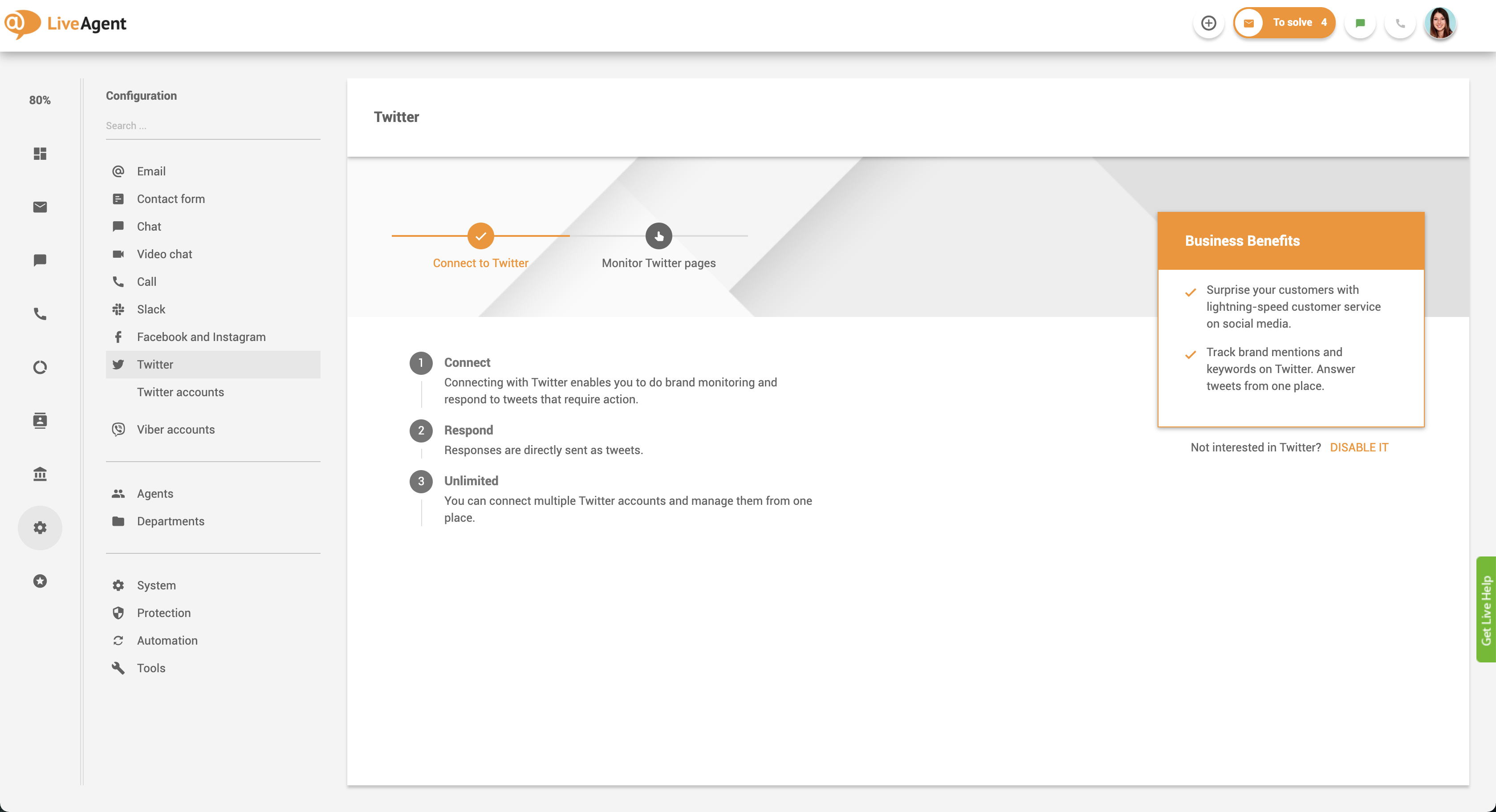 Forbind Twitter til universel indbakke